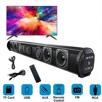 Hi-Fi 4D Surround Stereohögtalare - Trådlösa/Trådbundna, Subwoofer, Festanvändning - Plug and Play USB, Lämplig för bärbar dator, Hemmabioupplevelse, Musikspelare, Födelsedagspresent, Julklapp, Halloweenpresent