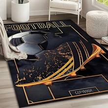 1pc Summer Soccer Carpets, Outdoor Picnic Decorative Rugs, Home Decor Carpets For Living Room, Bedroom, Bathroom, Study, Closet, Lavatory