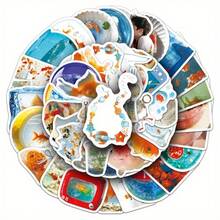 50 Fresh And Cute Goldfish Series Graffiti Stickers, Suitable For Multi-Functional Waterproof Decorative DIY Creative Stickers On Suitcases, Phone Cases, Laptops, Helmets, Skateboards, Etc - 1 - 查看 6