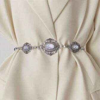 Vintage Waist Chain Accessory, Versatile Decoration For Dresses, Skirts, Suits, Boho Metal Chain Belt