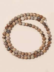 Cuentas de piedras naturales, cuentas sueltas de obsidiana, jade birmano, ojo de tigre, redondas y lisas, piedras preciosas de curación de energía para hacer joyas, pulseras y collares DIY