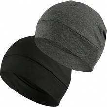 1Pc Women Elastic Turban Beanie Soft Cotton Bonnet Muslim Hijabs Head Wrap Chemo Hat