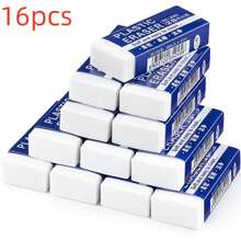 1pc/6pcs/16pcs/23pcs Simple White Eraser, Special Eraser For Exam, Pencil Writing, Wipe Clean Without Leaving Traces Creative Stationery Office Gifts,3.8cm*1.8cm Back To School