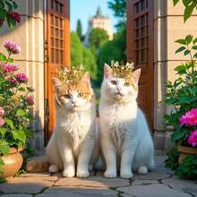 1pc Shiny Pet Crown Hat, Adjustable Birthday Party Costume, Cat/Dog Holiday Decor Crown Headpiece Gift - Multicolor - View 3