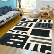 1 buc. Covor de lux cu model imprimat, la modă, moale și creativ, potrivit pentru interior/exterior, lavabil la mașină, covor pentru toate anotimpurile, decor pentru casă