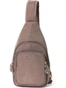 Baggallini Anti-Theft Daytripper Sling 7x12 Crossbody Travel  Bag/Securtex Locking Zippers, Slash-Resistant & RFID - Rượu Portobello - Xem 1