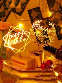 10 pièces Décorations de gâteau Toppers de gâteau d'anniversaire Grands cupcakes Décoration de gâteau de mariage Insertion de gâteau Décoration de fête