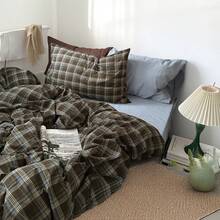 Vclife Modern Luxury Solid Color Duvet Cover Full For Girls Women And Jersey Knit Cotton Duvet Cover Queen Soft Grapefruit Bedding Set Queen , Ultra Soft, 4 Corner Ties With Two Pillowcases, No Comforter - 被套三件套-赫爾學院 - 查看 4