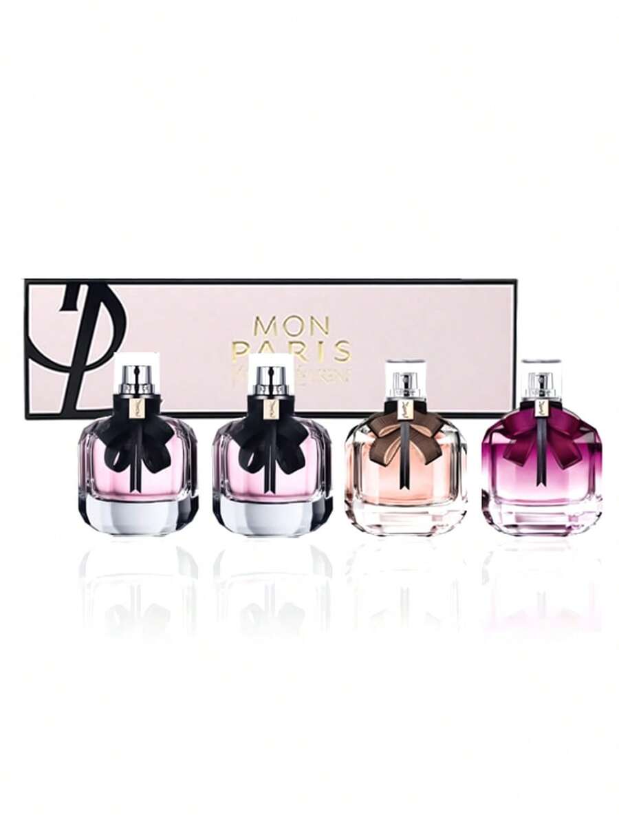 Yves Saint Laurent Bộ 4 chai nước hoa mini Mon Paris dành cho nữ (EDP 8ml+EDP 8ml+Lumiere EDT 8ml+Intensement EDP 8ml) Nước hoa Nước hoa Bộ sản phẩm thiết yếu khi đi du lịch Bộ 4 chai Bộ bốn chai 0,25oz/8ml*4 Ngọt ngào Hoa lãng mạn Phong cách sang trọng Bạn gái Vợ Mẹ Bạn bè Sinh nhật Tiệc tốt nghiệp Du lịch Cắm trại Ngoài trời Trường học Chuyến đi khuôn viên trường Lễ hội Kỷ niệm Mùa thu Mùa thu Helloween Phong cách mùa thu YSL Majestic Luxe Hiện đại Ngọt ngào Lãng mạn Phong cách Thanh lịch không cầu kỳ - nhiều mùi hương - Xem 1