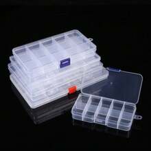 24 Grid DIY Hardware Organizer Box With Lid Plastic Storage Container Jewelry Craft Bead Organizer Transparent Parts Case Tool Box Small Item Stackable Divider Case
