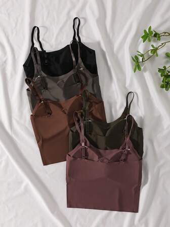 5pcs/Set Women's Backless Camisole Bras Wireless