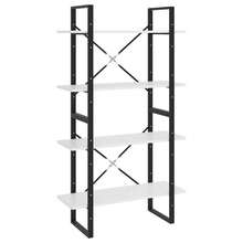 Libreria Larryhot a 4 ripiani bianca 80x30x140 cm Legno ingegnerizzato, resistente e durevole, facile da montare, stile decorativo, adattA, Per riporre soprammobili, statuette, libri, piccoli oggetti, ecc. - Bianco - Visualizzare 2