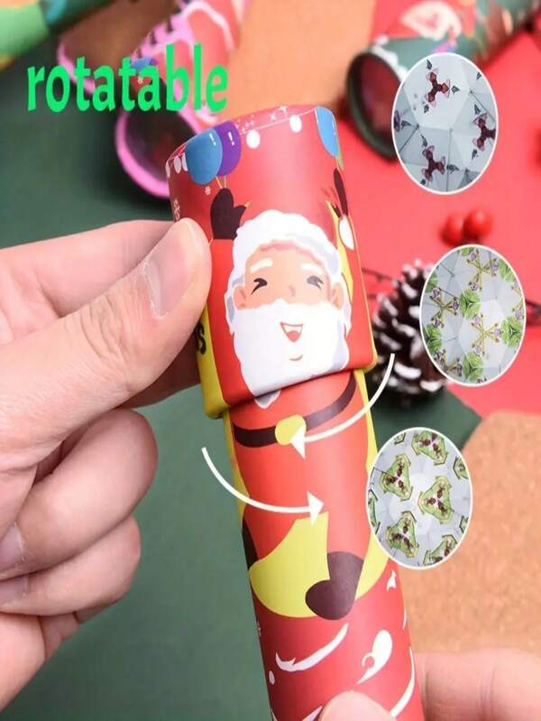 1pc/6pcs/12pcs Party Gift Pack Christmas Theme Classic Kaleidoscope, Roller Shaft Prism Lens Retro Props, Imaginative Holiday Party Gifts, Party Supplies, Christmas, Thanksgiving, Halloween Party Gift Pack (Random Style)