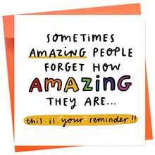 1pc You're Amazing Card - Thank You Card, This Is Your Reminder You're Amazing, Congrats, Proud Of You, Appreciation Card