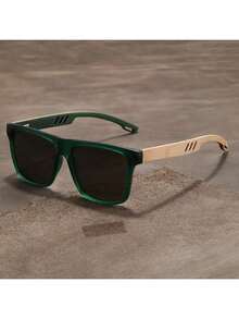 Ultra-Light Unisex Glasses - Retro Walnut Style Frame, Fashionable Glasses Without Prescription With, Suitable Daily And Formal Occasions - Valentine's Day And Father's Day - Wide Frame (>139mm), Casual Wear, Fashionable Design, Durable Material, Polarized Lenses, Unisex Accessories FDJR - 藍色 - 查看 8