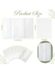 130 tờ/100 tờ/50 tờ Giấy sunfat đặc biệt bán trong suốt thích hợp cho phong bì giấy kraft thiệp mời 5x7 inch, giấy kraft gấp sẵn cho thiệp mời đám cưới, phong bì thiệp mời đám cưới trong suốt không in và bìa thiệp cưới, quà tặng em bé, thiệp mời sinh nhật - trong suốt - Xem 3