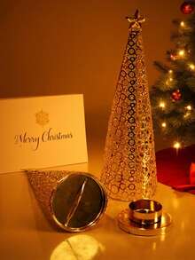 1 pieza Portavelas de Navidad apto para velas de té, adecuado para regalos, festivales, fiestas, hogar y hotel