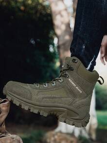 Stylish Winter Mid-Calf Training Boots, Durable Snow Boots, Waterproof Outdoor Hiking Travel Sports Shoes