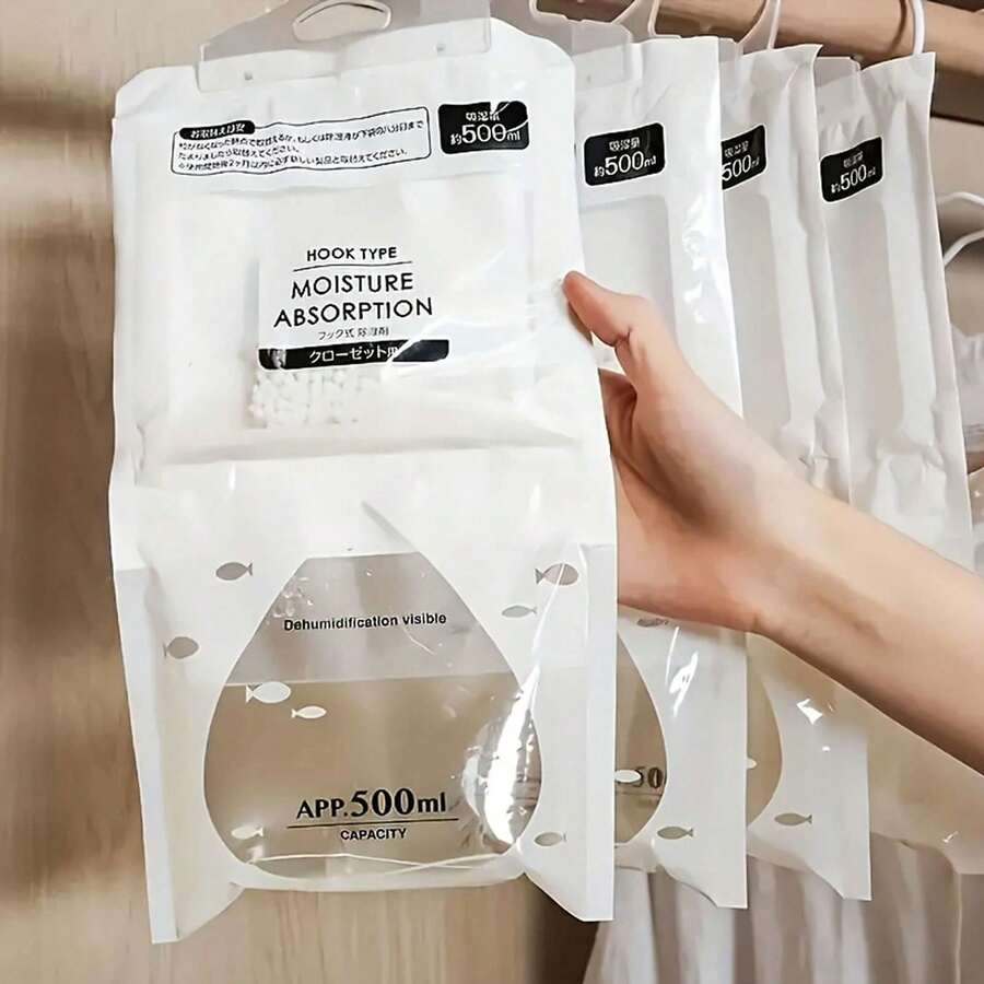 5PCS Large Dehumidifier Bag, Hanging Moisture-Proof And Mold-Proof Household Air Dehumidification Accessories, No Need To Connect The Electricity To Use, Dehumidifier Accessories