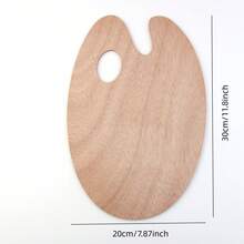 Motarro* Motarro 紧凑型木制椭圆形调色板带拇指孔 - 木制艺术家混合托盘，适用于油画和艺术用品，8X12 英寸