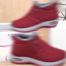 Women's Warm Fleece-Lined Winter Ankle Boots Slip-On Casual Shoes