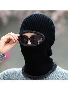 Winterbalaclava Skimaske, warm gestrickt aus Fleece, Vollgesichtsschutz für Herren und Damen, windundurchlässig für Outdoor-Sport und Radfahren