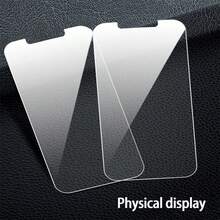 [2 Paquetes] Adecuado para iPhone XS/11Pro/12Pro Max Protector de pantalla de vidrio templado [Orificio de perforación], Dureza 9H, Antihuellas, Alta transparencia - Claro HD