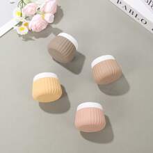 GGGold 4pcs [TSA]Approved Silicone Travel Containers Set, Leak-Proof Cream Jars With Transparent Bag, For Face Body Hand Lotion Skincare.Suitable For [ Travel]  And Shipping Seasons