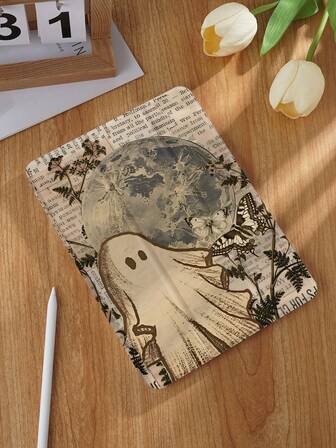 Forest Ghost Collage Pattern Tablet Case, Compatible With IPad 9.7/10.2/10.5/10.9/12.9/Pro 11, 10th Generation, Compatible With Samsung Galaxy Tab S6 Lite 10.4-Inch, Compatible With Kindle Paperwhite 12th Gen 2024, Kindle (11th Generation) 2022 Release, Soft Fall Protection, Smart Stand/Auto Wake/Sleep