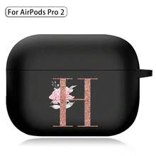 Earphone Case For Airpods (1st / 2nd / 3/4rd Generation) / Airpods Pro /Pro 2 Printed Gold Letters Soft Silicone Wireless BT Headphones Charging Box Protective Cover