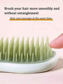 1 perie de păr, ușor de descurcat, îngrijirea scalpului, potrivită pentru toate tipurile de păr, inclusiv păr natural creț, drept, uscat și ud, design creativ al pieptenelor, prietenoasă cu scalpul, ideală pentru întoarcerea la școală, călătorii și accesoriu de păr pentru femei