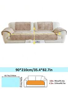 واحدة غطاء وسادة كنبة برسمة خطوط بسيطة، غطاء كنبة من الفرو السميك بطراز بوهيمي، وسادة وقائية للكنب للزينة في غرفة المعيشة والنوم، مقاوم للانزلاق وصديق للحيوانات الأليفة