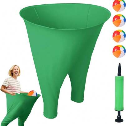 6 قطع/مجموعة ألعاب بنطلون الجدة الجديدة، 1 بنطلون لعبة + 4 كرات + 1 مضخة هواء (ألوان عشوائية)