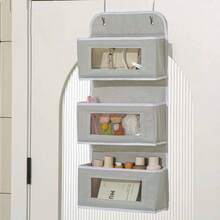 4/5层布艺门挂式收纳袋，多层无纺布悬挂式整理袋，大容量卧室壁挂式收纳袋，悬挂式收纳袋，门挂式收纳袋，毛绒玩具收纳袋，衣物收纳袋，壁挂式置物架，毛绒玩具收纳袋，节省衣柜收纳空间