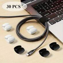 20 Peças/10 Peças/5 Peças Clipe Colorido para Cabo de Dados, Fivela de Armazenamento de Linha de Dados Colorida, Clipe Fixador de Linha de Dados Multifuncional, Clipe de Gerenciamento de Cabos Multiuso - Solução de Plástico Durável para Cabos de Carregamento, Fones de Ouvido e Plugues, Organizador Simples, Ferramenta de Armazenamento de Linha de Carregamento/Telefone, Decoração de Escritório, Dormitório e Casa