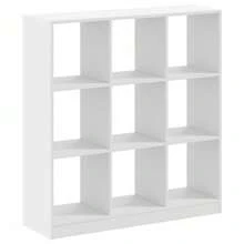 Libreria Larryhot bianca 102x32x108 cm in legno ingegnerizzato, resistente e durevole, facile da montare, stile decorativo, adattA, Per riporre soprammobili, statuette, libri, piccoli oggetti, ecc. - Bianco - Visualizzare 2