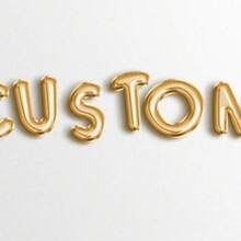 16 culori baloane personalizate cu litere, frază cu balon, baloane cu litere aurii, banner personalizat cu baloane, litere din balon, balon auriu implicit