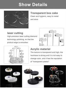 1pc Acrylic Transparent Tiered 4/7/12 Slots Display Stand, Suitable For Figurines, Blind Boxes, Desserts, Cakes