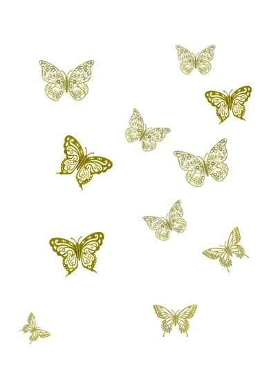 72 piezas de decoraciones para pasteles en forma de mariposa hueca, en 3 colores diferentes y 3 tamaños diferentes, adecuadas para cumpleaños, bodas y fiestas temáticas - decoraciones para pasteles llamativas y fáciles de usar