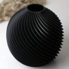 Modern Minimalist Brown Striped Plastic Vase, Suitable For Pampas Grass, Artificial Flowers, Spherical Design, Home Decor, Room Decor, Dining Table Centerpiece, Applicable For Living Room, Wedding Party, Easter Decoration Flower Vase Glass Vase