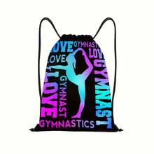 Mochila de gimnasia y yoga - Mochila de cordón, bolsa de gimnasio para entusiastas de la danza y la gimnasia, almacenamiento plegable, bolsa de cordón, bolsa de natación, ligera, gran capacidad, almacenamiento de zapatos, bolsa deportiva, bolsa de viaje de fitness y yoga, regalo para aficionados al fútbol 41cm*33cm