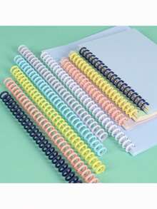 20pcs Removable 30-Hole Plastic Loose Leaf Binder Rings, Spiral Coil Rings, Suitable For A4 Paper Notebooks Stationery Office Supplies - PP Material, Back To School, Study Supplies