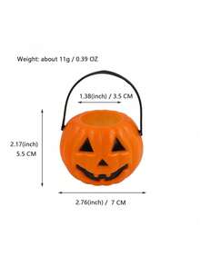 1pc-6pcs Halloween Witch Pumpkin Lantern, Black Flame Candy Bucket, Ghost Bucket, Pumpkin Bucket, Performance Decoration Props