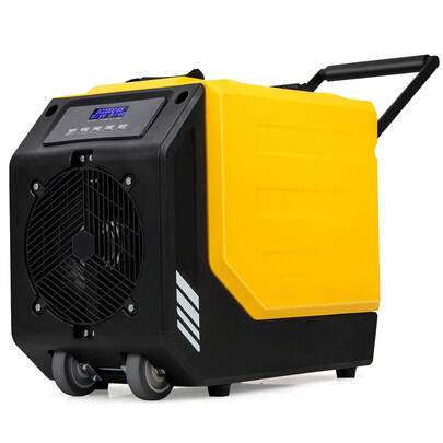  GOFLAME 190 PPD Commercial Dehumidifier With Pump, Rotational Molded Industrial Dehumidifier With 2 Wheels, Handle & Drain Hose For Water Damage Restoration, Basement, Crawl Space