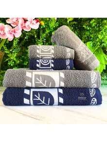 Jogo Toalha de Banho 5 peças Grande Felpuda Bordada 100% Algodão - Direto de Fábrica