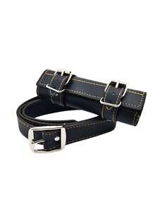 可调节仿皮武士刀腰带、角色扮演配件、剑鞘腰带、武术刀配件腰带 - 彩色 - 查看 7