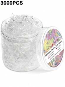 500/1500/3000pcs Transparent Elastic Hair Ties, Suitable For Little Girls, Good Elasticity, Durable. Hair Ties With Rubber Bands, Designed For Girls. - White - View 11