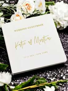 Personalized Leaf-Themed Wedding Guestbook, Square Wedding Guestbook, Wedding Guestbook With Initials, Hardcover Wedding Guestbook Photo Album, Wedding Guestbook, Custom Eucalyptus Wedding Guestbook, Wedding Anniversary Album, Wedding Scrapbook, Wedding Anniversary Album, Single-Sided Custom Wedding Anniversary Album, 36-Page Wedding Anniversary Album, Custom Guestbook, Wedding Essential. - Multicolor - View 4