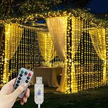 Feiertags-Beleuchtung Dekoration, Hochzeitsdekoration, Party Dekoration, 8-Funktionen Outdoor Lichterkette, Hintergrundwand Dekorationsbeleuchtung, USB Vorhangbeleuchtung, Garten Hänge-Dekorationsbeleuchtung, Halloween Dekoration, Fernbedienung LED Vorhangbeleuchtung, Fairy Lights, Weihnachtsdekoration, Küchen-Beleuchtungsdekoration, Märchenhafte Lichter, Schlafzimmer Vorhangbeleuchtung, DIY Lichter, Erntedankdekoration, Heim-Dekorationsbeleuchtung, Geburtstagsdekoration Lichter, Innenbeleuchtung, Heim-Beleuchtungsdekoration, Innen-Dekoration