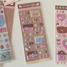 1pc Minimalist Design Cute 3D Animal Frame Foam Sticker With Star & Music Note Decor, Suitable For Card, CCD, Tablet